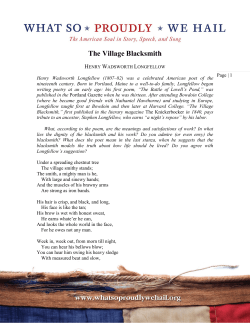 The Village Blacksmith - What So Proudly We Hail