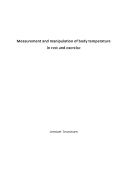 Measurement and manipulation of body temperature in rest and