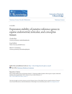 Expression stability of putative reference genes in