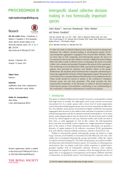 Interspecific shared collective decision