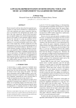 low-rank representation of both singing voice and music