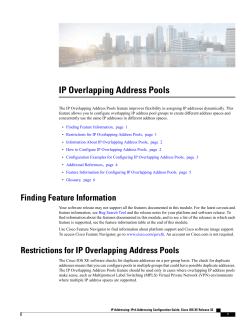 IP Overlapping Address Pools