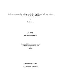 Resiliency, Adaptability, and Agency: Exiled English