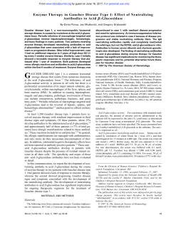 Enzyme Therapy in Gaucher Disease Type 1: Effect