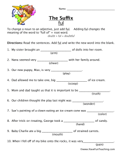 The Suffix ful - The Syracuse City School District