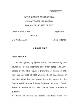 IN THE SUPREME COURT OF INDIA CIVIL APPELLATE