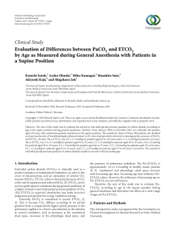 Evaluation of Differences between PaCO2 and ETCO2 by Age as