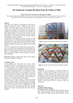 The Industrial Accident Resulted from the Failure of Bolt