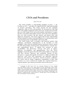 CEOs and Presidents - UC Davis Law Review