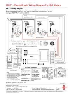 MLC&trade; &ndash; ElectroShade&reg; Wiring Diagram For Std