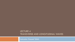 lecture 4 transverse and longitudinal waves