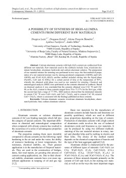 a possibility of synthesis of high-alumina cements from