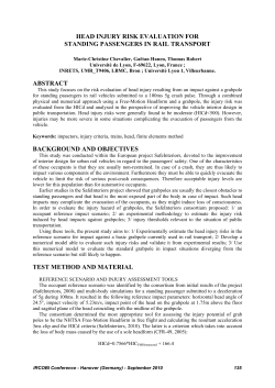 HEAD INJURY RISK EVALUATION FOR STANDING