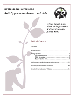 Sustainable Campuses Anti-Oppression Resource Guide