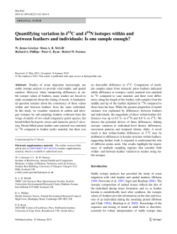 Quantifying variation in δ 13C and δ 15N isotopes within and