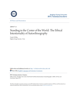 Standing in the Center of the World: The Ethical Intentionality of