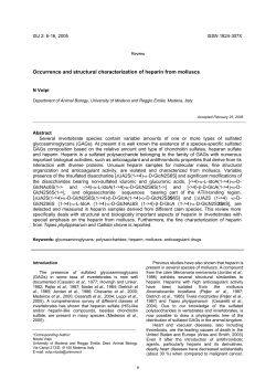 Occurrence and structural characterization of heparin