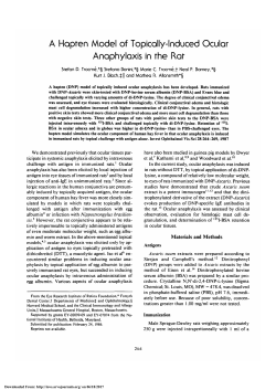 A hapten model of topically-induced ocular anaphylaxis in