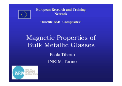 Magnetic Properties of Bulk Metallic Glasses