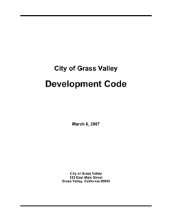Development Code - City of Grass Valley