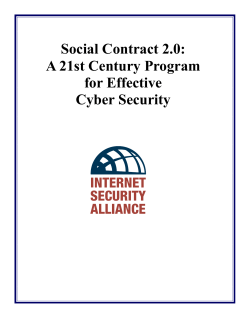 2B. Social Contract 2.0 - A 21st Century Program for Effective Cyber
