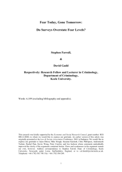 Fear Today, Gone Tomorrow: Do Surveys Overstate Fear Levels?