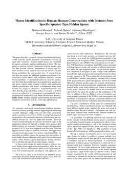 Theme Identification in Human-Human Conversations with Features