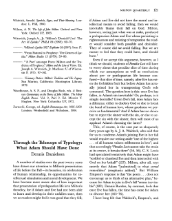 Through the Telescope of Typology: What Adam Should Have Done