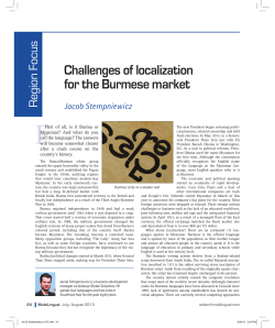 Challenges of localization for the Burmese market