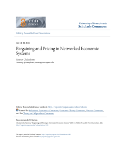 Bargaining and Pricing in Networked Economic Systems