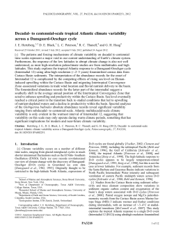 Decadal to centennialscale tropical Atlantic climate variability across