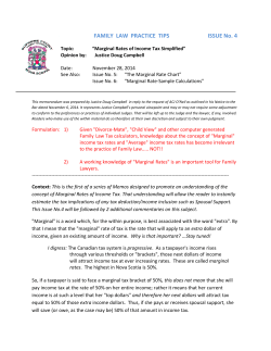 Marginal Rates of Income Tax Simplified