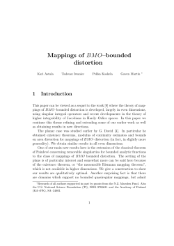 Mappings of BMO&ndash;bounded distortion