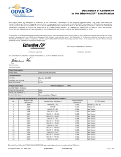 EtherNet/IP &ndash; Declaration of conformity HIPERDRIVE