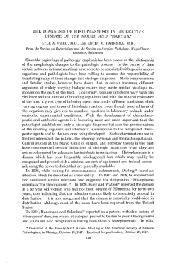 THE DIAGNOSIS OF HISTOPLASMOSIS IN ULCERATIVE DISEASE