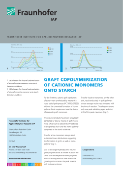 graft copolymerization of cationic monomers onto starch