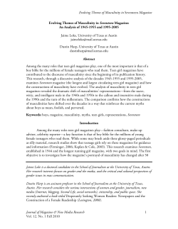 Evolving Themes of Masculinity in Seventeen Magazine