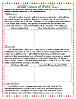 Militarism is when countries built strong armies and navies to defend