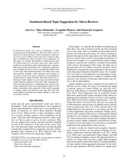 Sentiment-Based Topic Suggestion for Micro