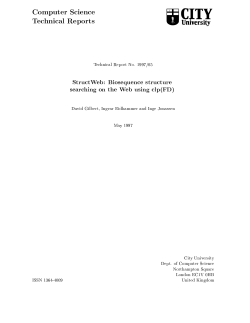 StructWeb: Biosequence structure searching on the Web using clp