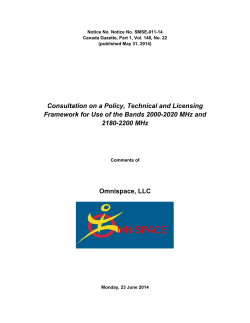 Omnispace, LLC - Innovation, Science and Economic Development