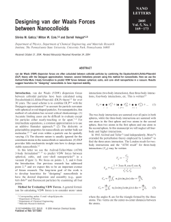 Designing van der Waals Forces between Nanocolloids