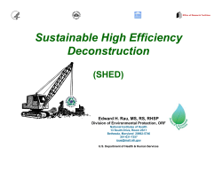 Sustainable High Efficiency Deconstruction (SHED)