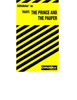 Cliffs Notes: Mark Twain `s The Prince and the Pauper