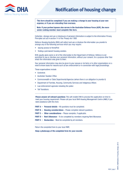 Notification of housing change