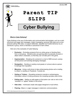 Cyber Bullying - Wilkinson Public School