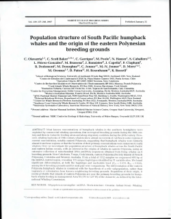 Population structure of South Pacific humpback