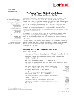 The Federal Transit Administration Releases Its