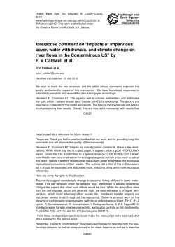 Impacts of impervious cover, water withdrawals, and climate change