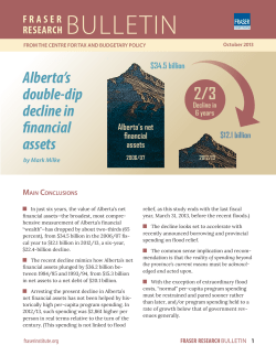 Alberta`s double-dip decline in financial assets